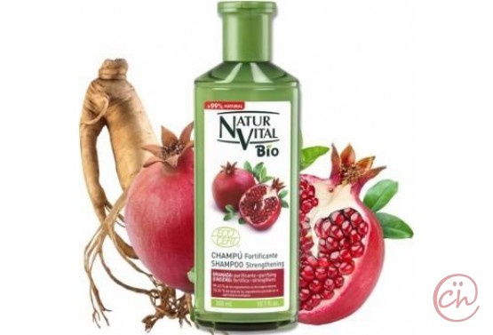 Заздравяващ шампоан за коса с есктракти от женшен и нар – Natur Vital